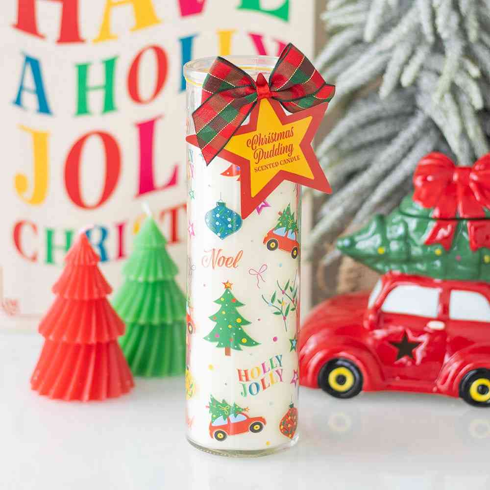 Something Different - Nostalgic Christmas Print Christmas Pudding Scented Tube Scented Candle - Multicolours